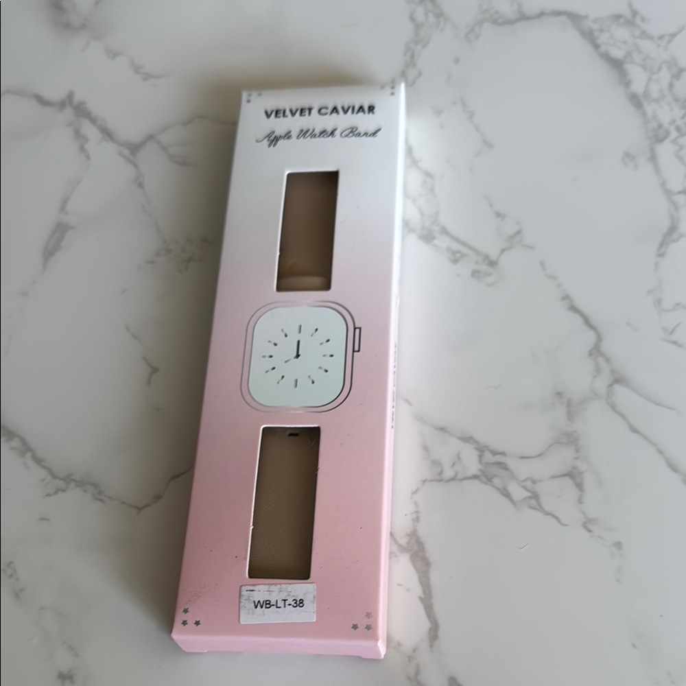 Velvet Caviar Pink and Tan Watch Band - 38mm/40mm